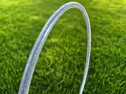 Silver Polypro Hula Hoop - Glitter - Preorder Only